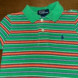 Polo Ralph Lauren Toddler Boys 2T Polo Shirt Short Sleeve Multicolor Striped